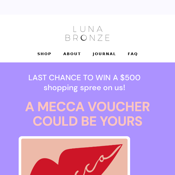 $500 to spend at Mecca could be yours 🌟