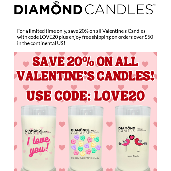 Save BIG on Valentine's Day Candles! 💘
