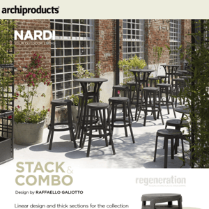 Stack and Combo: the collection in recycled and 100% recyclable plastic by Nardi