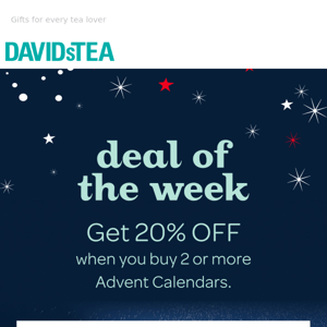 Advents at 20% OFF?!