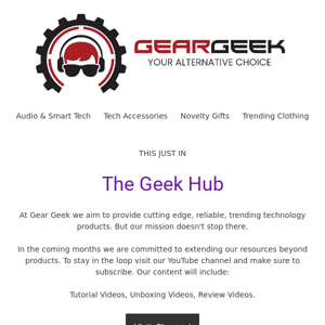 This just in Gear Geek