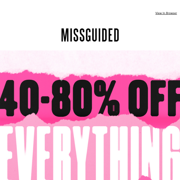 40-80% off everything in sale