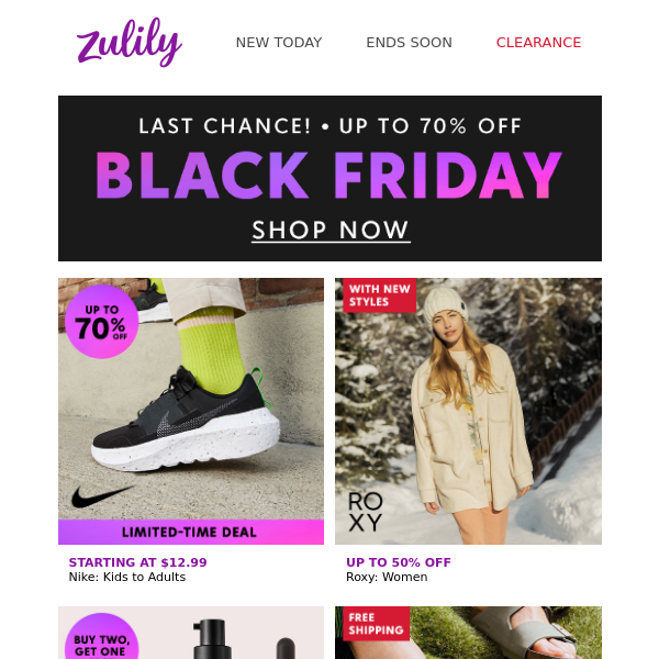 🔴Open ASAP🔴 Zulily's BLACK FRIDAY sale ends tonight!