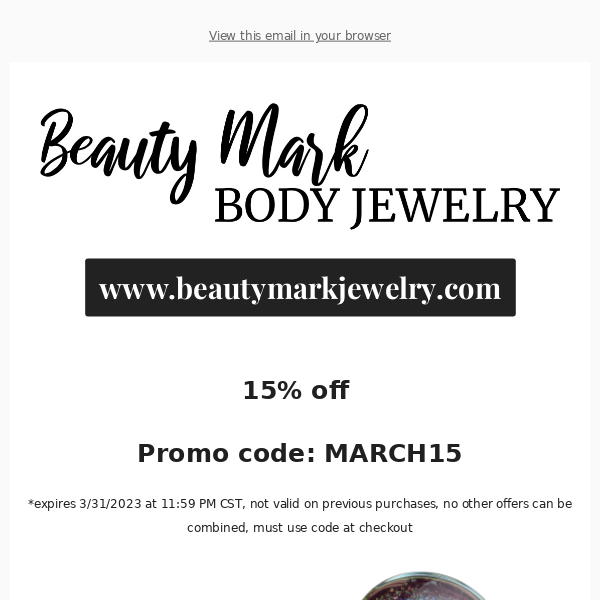 March promo code!