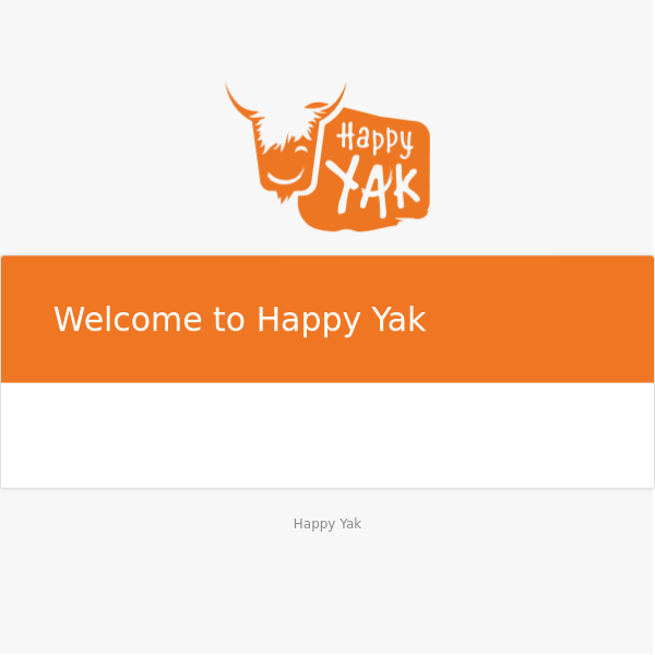 Your Happy Yak account has been created!