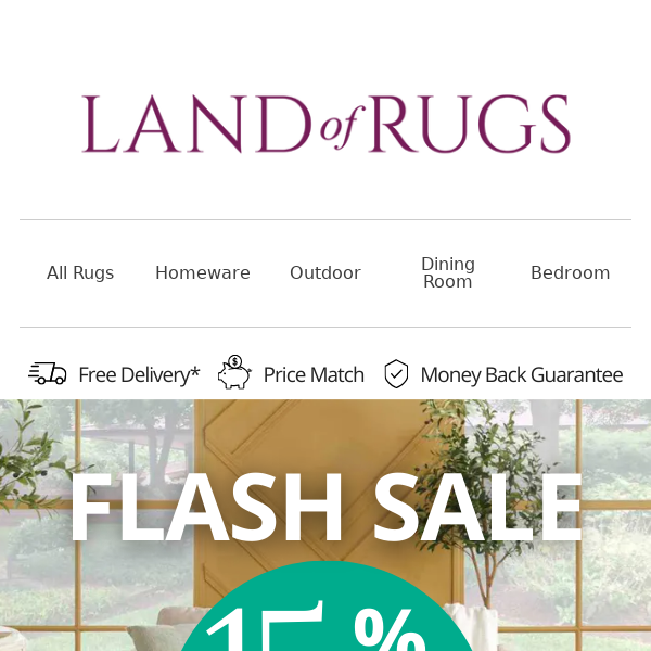 Land of Rugs UK, Don't Miss Out! 15% Off Selected Rugs 🔥