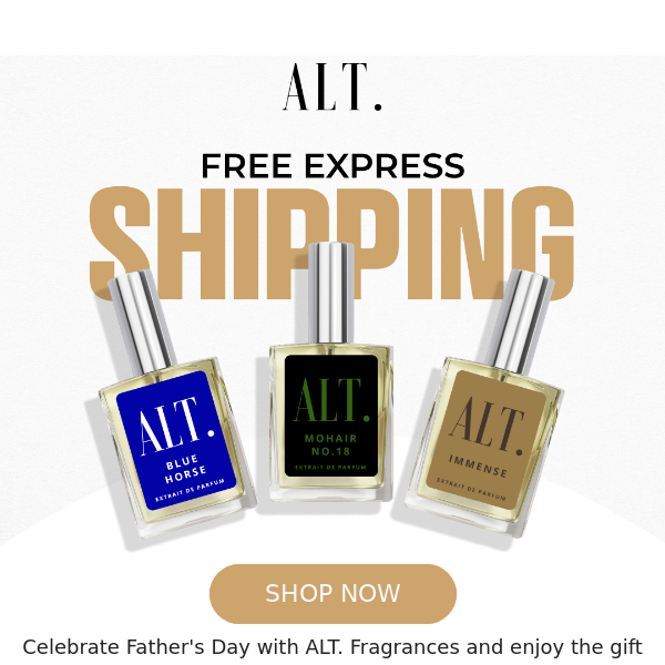 Free Express Shipping Sitewide for Father's Day