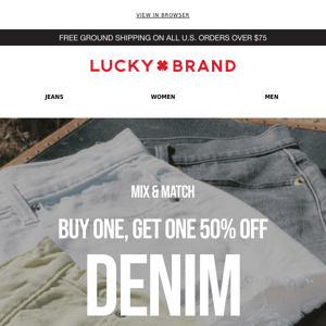 Something For You: BOGO 50% Off Denim