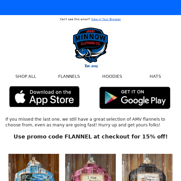 In case you missed it: 15% off all flannels!