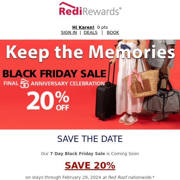 Red Roof, Get Ready for Our Biggest Sale of the Year
