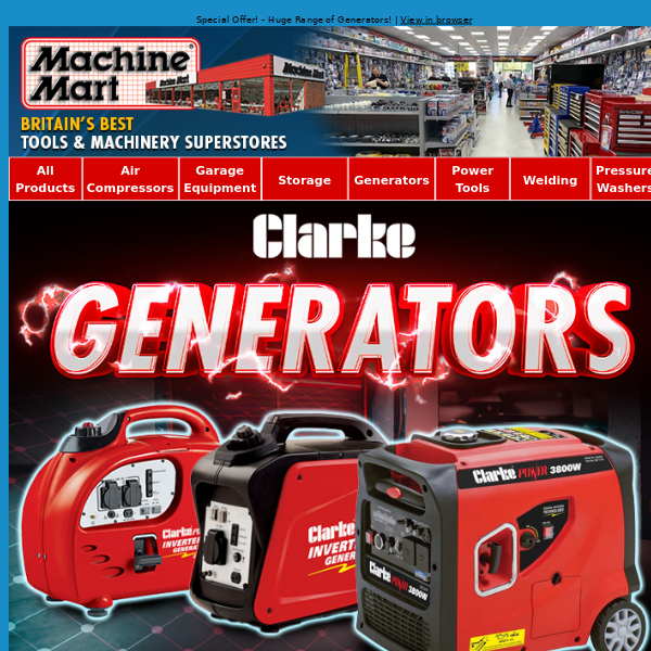 Generators Special Offer - Buy Now and Save £££s!