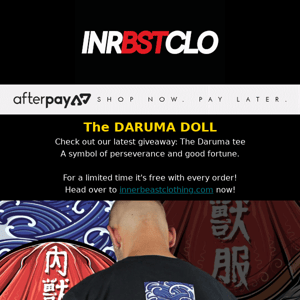 LAST CHANCE: Free Daruma tee is going soon!