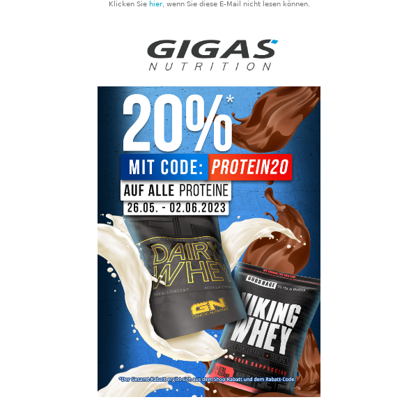 ⚡ -20% auf die leckersten Proteine! Konzentrat, Isolat, Casein, Vegan und mehr!