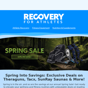 Spring Into Savings: Exclusive Deals on Theraguns, Tacx, SunRay Saunas