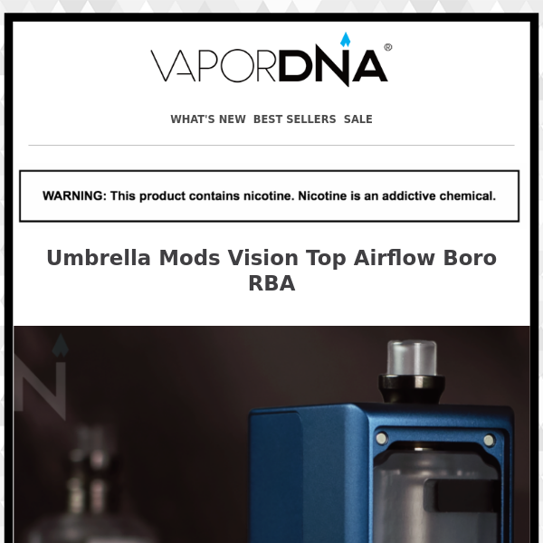 Boro Tank with a unique top airflow system --- Umbrella Mods Vision RBA Tank is here!