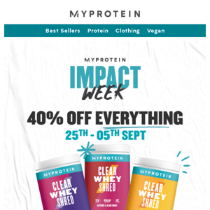 40% OFF NEW CLEAR WHEY SHRED