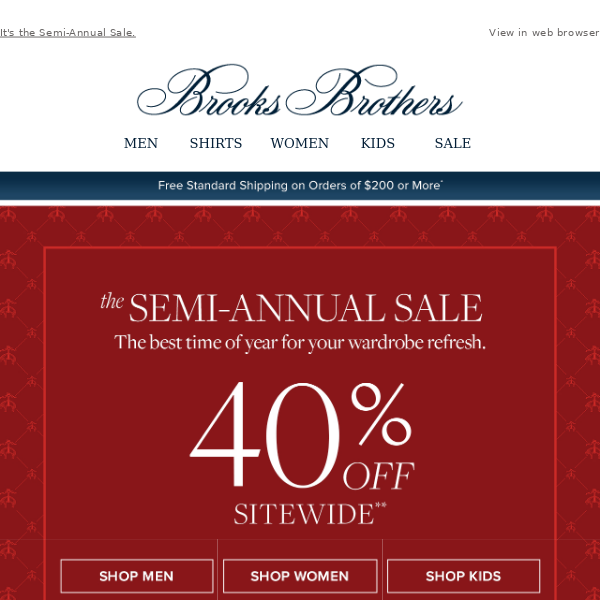 Enjoy up to 60% OFF now! - Brooks Brothers