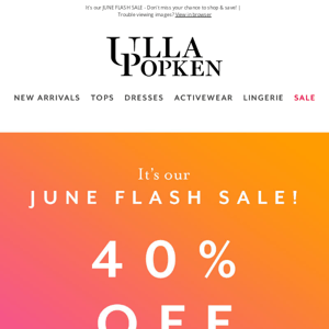 ⏳ Only hours left for 40% off EVERYTHING! 