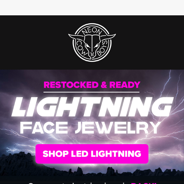 Lightning LED Face Jewelry is BACK ⚡ ⚡ ⚡