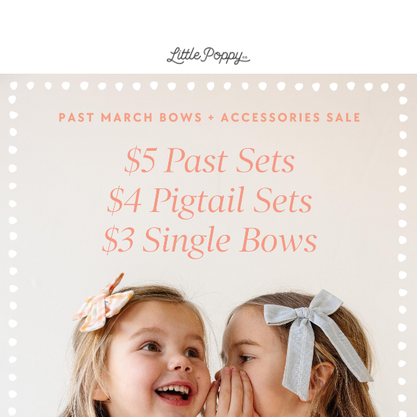 OMG!!! $5 Bow Sets! $4 Pigtail sets! $3 Single Bows!