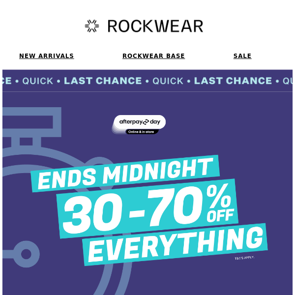 Rockwear Australia Last Chance To Save!