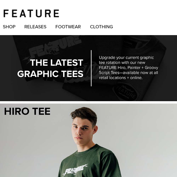 New FEATURE Graphic Tees