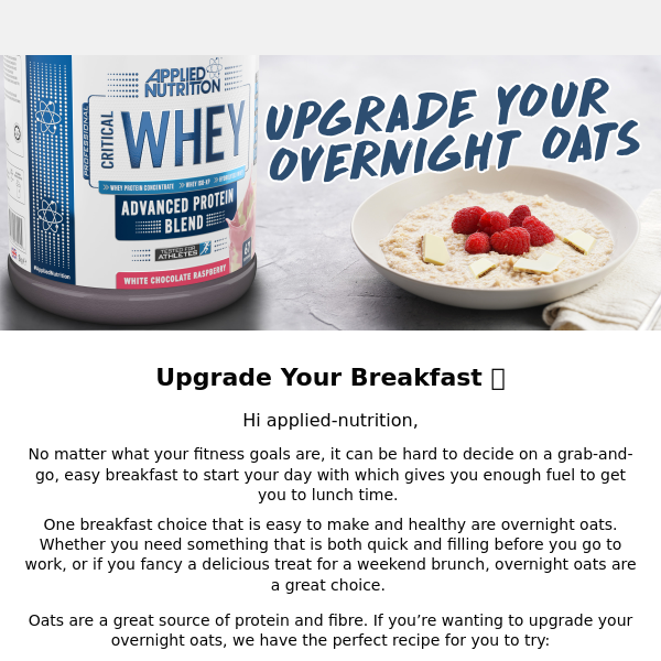 Want to Upgrade Your Overnight Oats?