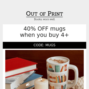 Final hours - don't miss 40% off mugs 👋