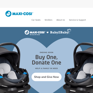 One week left to donate—our one-to-one car seat match ends soon!