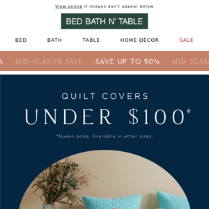 Quilt Covers under $100