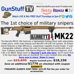 ✅ Why do military snipers prefer Barrett?
