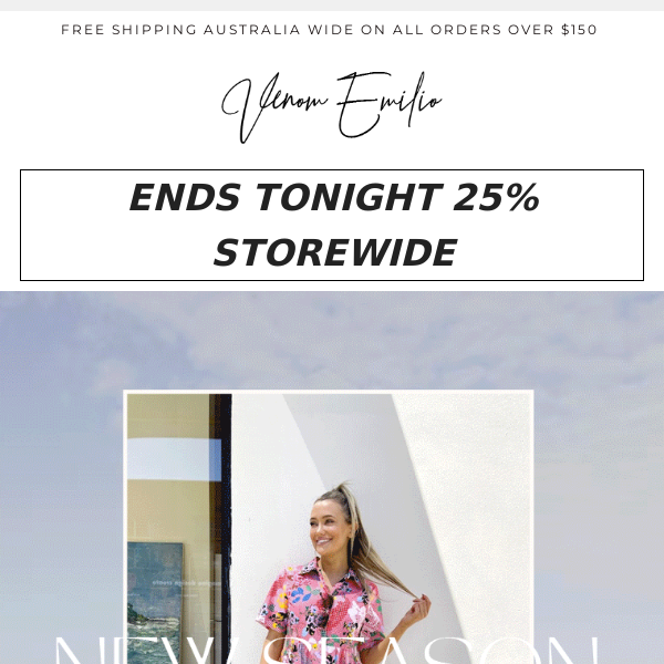 ENDS TONIGHT 25% Off Sitewide
