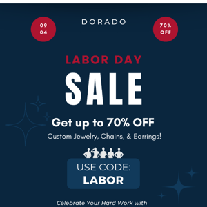 Labor Day Sale: Up to 70% OFF 💙