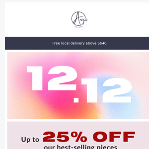 The 12.12 sale is coming.