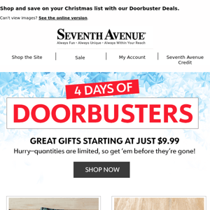 Doorbuster Deals: Day 2 of Deals You Don’t Want to Miss!