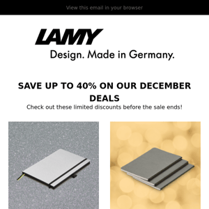 Spoil yourself this Xmas with LAMY! 🎄