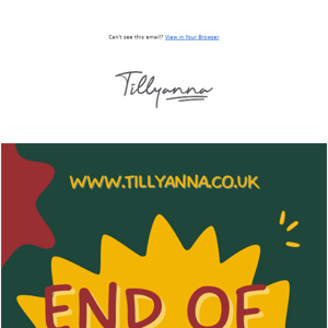 ⭐ End of Season Sale at Tillyanna ⭐