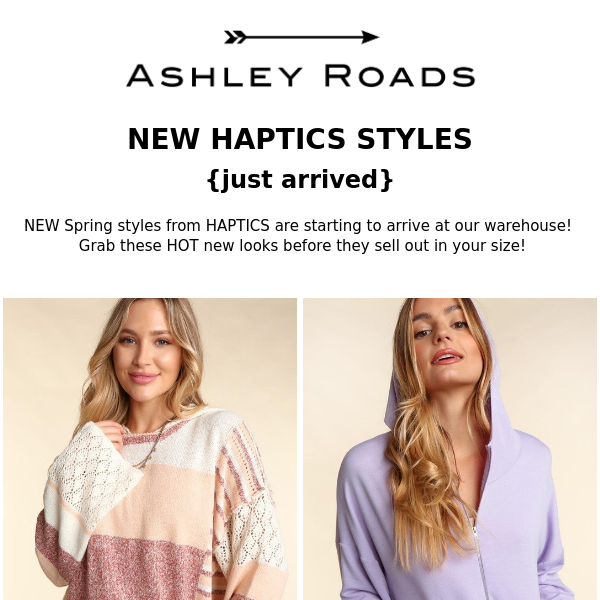 ✨ JUSTY ARRIVED: New HAPTICS Spring Styles!