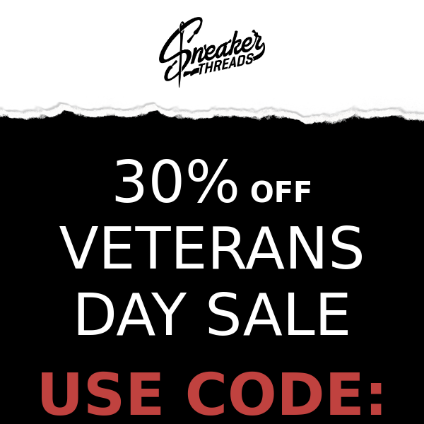 🇺🇸 30% Veterans Day Sale