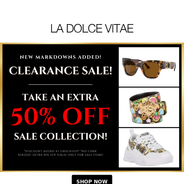 🔸Deal Alert: Extra 50% Off Versace & More!