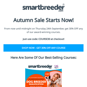 Autumn Sale Starts Now