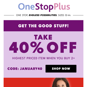 Friend, our gift to you: 40% off with code JANUARY40