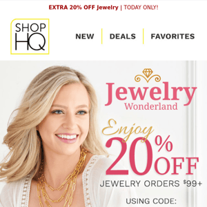 JEWELRY COUPON! EXTRA 20% OFF Inside 👉