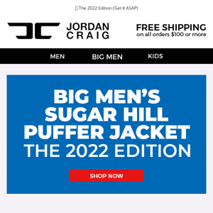 Fresh Drop: Big Men’s Sugar Hill Puffer Jacket