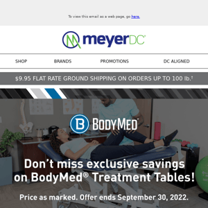 Final Days to Save On BodyMed® Treatment Tables!