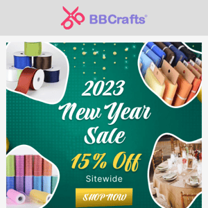 Only A Few Hours Left To Grab Amazing 15% Discount Sitewide! BB Crafts Inc.