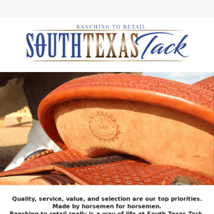 Get the perfect fit with a South Texas Tack saddle!