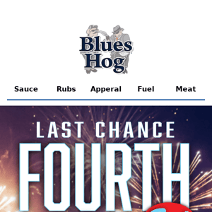 LAST CHANCE TO GET 25% OFF 1/2 GALLON BLUES HOG® SAUCE! BIG SAVINGS!