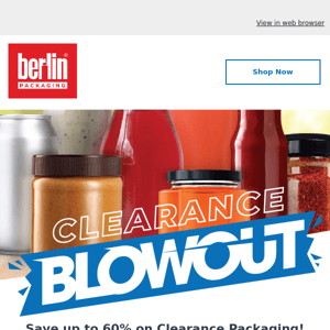 Save Up to 60% Off Clearance Packaging