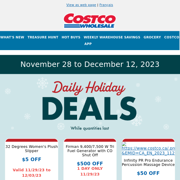 Unwrap day 2 deals — Daily Holiday Deals continue on Costco.ca!